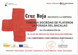 Cruz Roja. Restaurante de Córdoba Sociedad Plateros María Auxiliadora