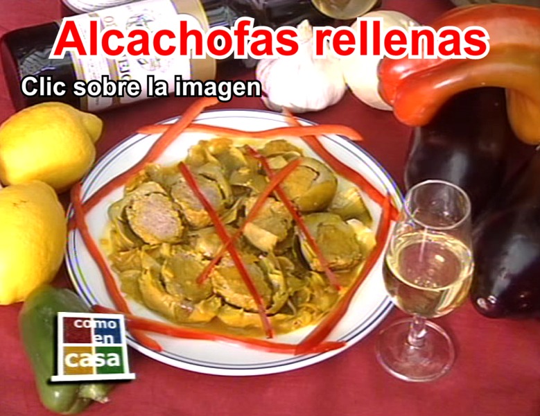 Alcachofas rellenas. Restaurnate en Córdoba Sociedad Plateros María Auxiliadora