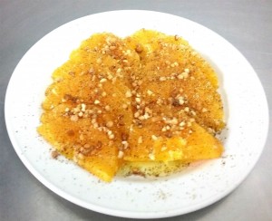 Naranja a la antigua con aceite y canela en Restaurantes de Cordoba Sociedad Platreros Maria Auxiliadora con Medina Azahara