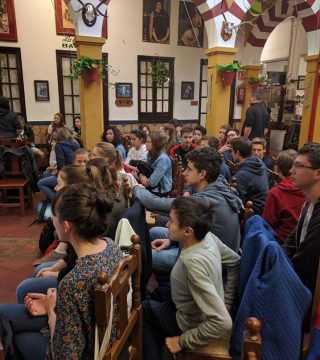 Curso de paella para estudiantes franceses en el Restaurante Sociedad Plateros Maria 18